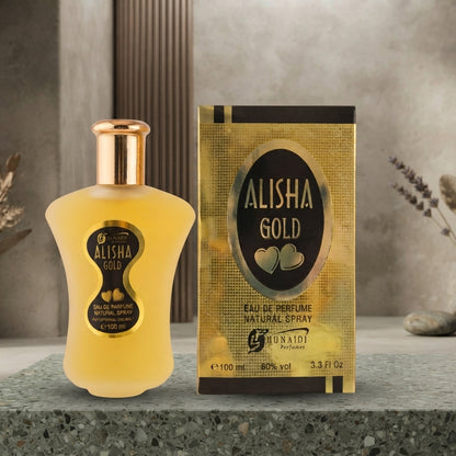 Alisha Gold Eau De Parfum By Hunaidi - Fragrance Product Designed For Scent And Daily Grooming Routine - 100ML